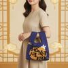 Double Sided Woven Tote Purse Thick Woven Rabbit Gift Pouch Flower Charm Handbag  Kids