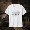 Tiger I Tank T-Shirt, WW2 Blueprint Tee, Panzer VI Technical Drawing Shirt, Military History Gift for Him, WWII Tank Schematic Graphic Tee