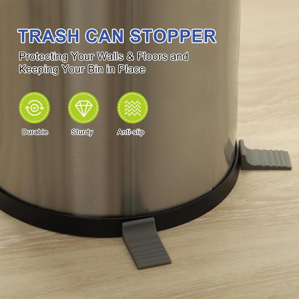 Trash Can Wall Protector Stop Moving Backward Guard 4-Piece Wall Protector Behind Trash Can For Office Home Bathroom Sink Floor