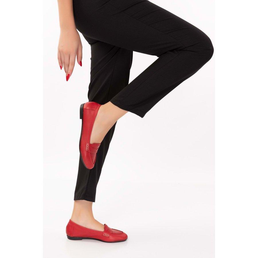 Mocassins plats décontractés en cuir véritable pour femmes