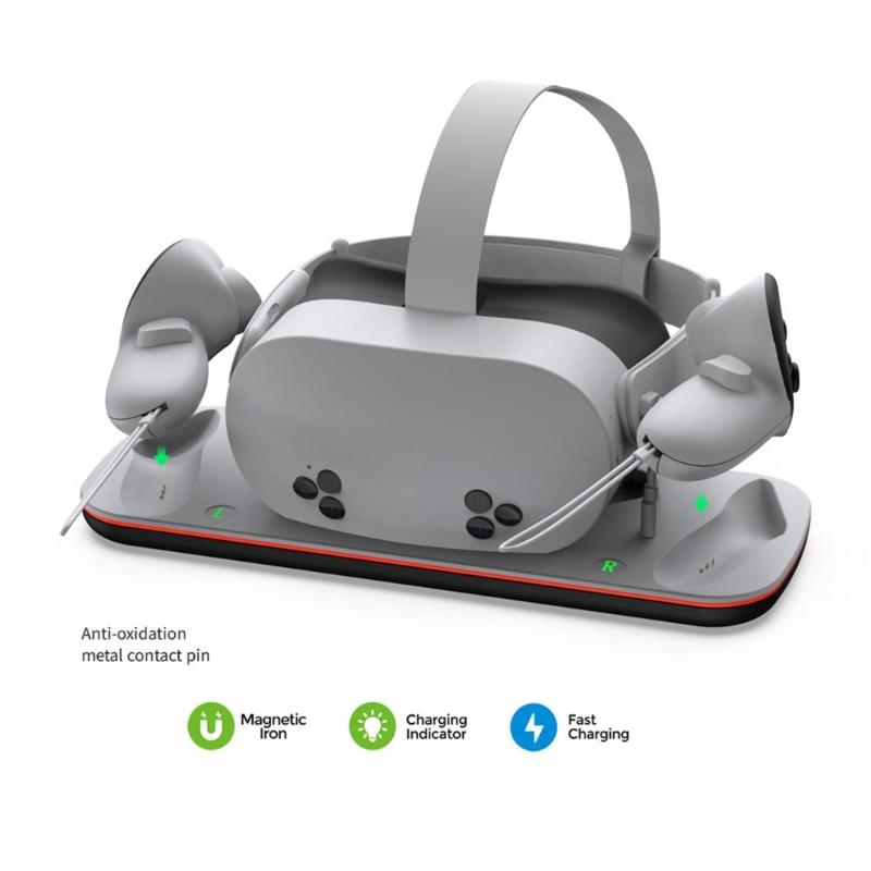 Magnetic Fast Charging Stand for 3S Accessories with Two Rechargeable Batteries