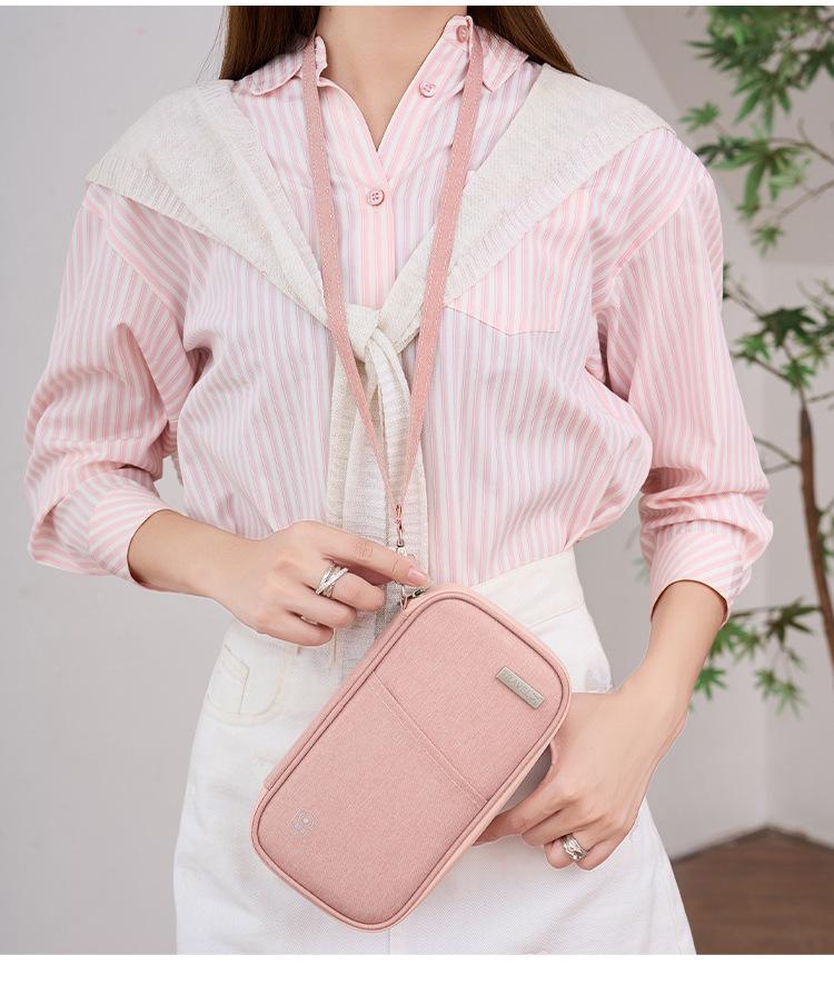 RFID-blokkerende nek paspoorthouder - Waterdichte reisportemonnee voor mannen en vrouwen