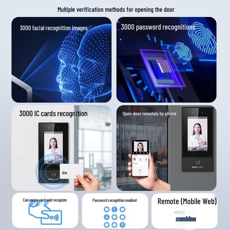 Dahua 4.3-inch Facial Recognition Access Control Terminal CN plug (adapter included)