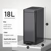 Foot Operated Bathroom Waste Bin Kitchen Living Room Garbage Storage Bucket Household Stainless Steel Garbage Can