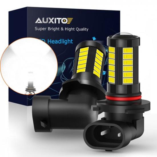 AUXITO 9145 9140 H10 Светодиодная противотуманная фара Дальний свет Лампа Прозрачный Белый 2000Лм 6000K 5630SMD