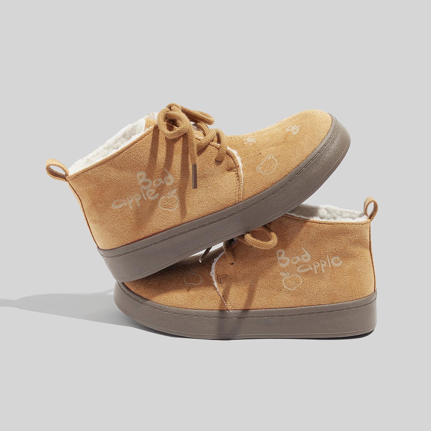 Belle fleece thickened thermal short boots winter new casual soft-soled Martin boots 35