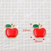3-Color Alloy Apple Pendant Charms: 20x23mm, KC Gold, Drip Oil Finish for DIY Jewelry & Accessories