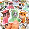 100Pcs DIY Cat Stickers PVC Kawaii Stickers Cute Funny Stickers  Kids Sticker