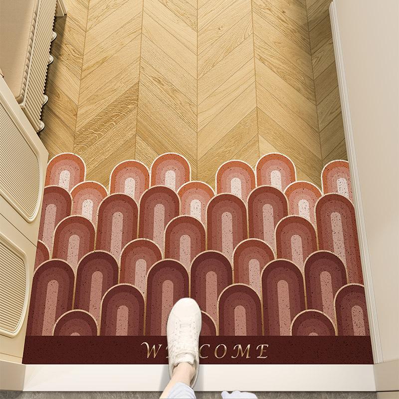 

Коврик для входной двери с проволочным кольцом, грязеотталкивающий противоскользящий коврик, коврик для входа на крыльцо, который можно резать, коврик для ног, место для смены обуви, пылеудаляющий коврик для входной двери 40 * 60cm