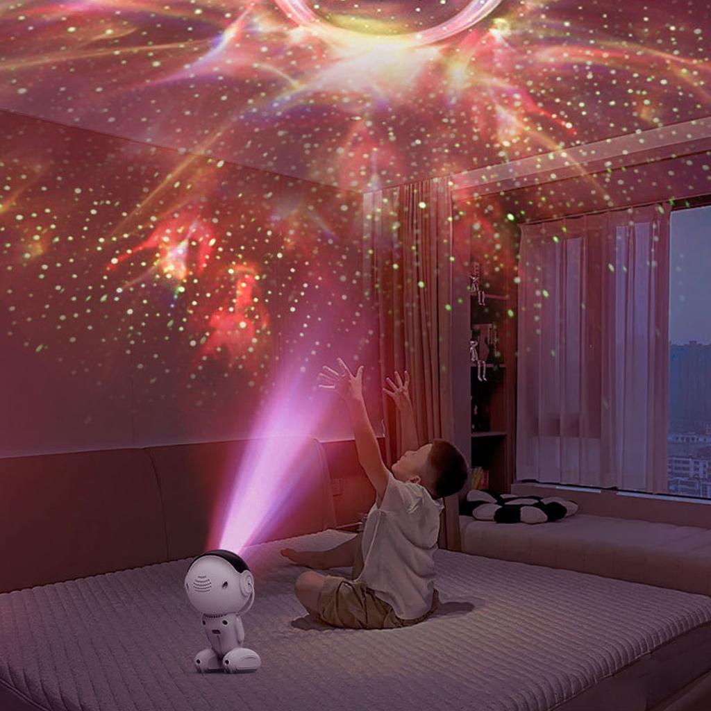 Star Projector with Timer Remote Control Color Adjustable HD Image 360° Rotating Space Projector for