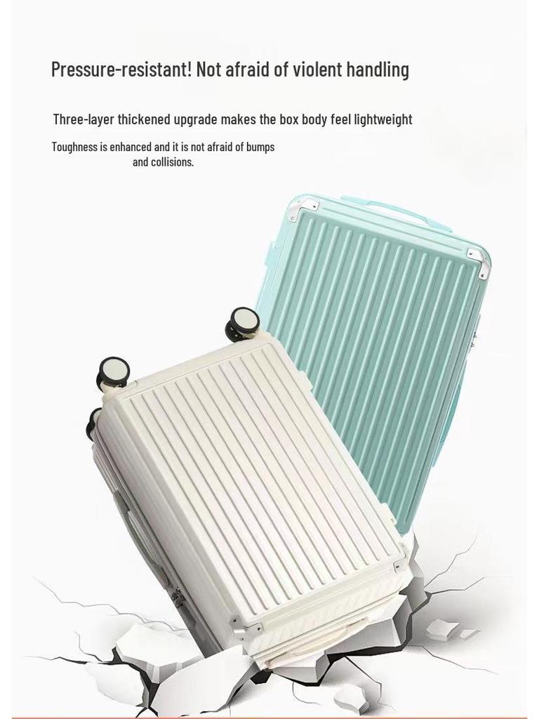 Women's Multifunctional Parent-Child Suitcase with Universal Wheels and Combination Lock - Durable Travel Trolley Case for Students & Men