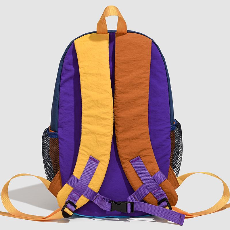 College Color Block Backpack Women's Lightweight Waterproof Backpack For Outdoor Travel