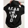 Men Casual Graphic Print Hoodie Loose Fit Streetwear Bold  Design Adjustable Drawstring Hood Machine Washable All-Season Comfort