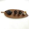 Ru Han Chinese Walnut Leaf Tray