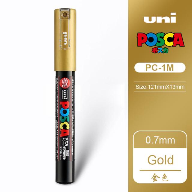 Uni POSCA Marker Farbstift, 39 Farben PC-5M/44 PC-3M/36 PC-1M, Acryl Steinmalerei Zeichnen Graffitti Marker Kunstbedarf