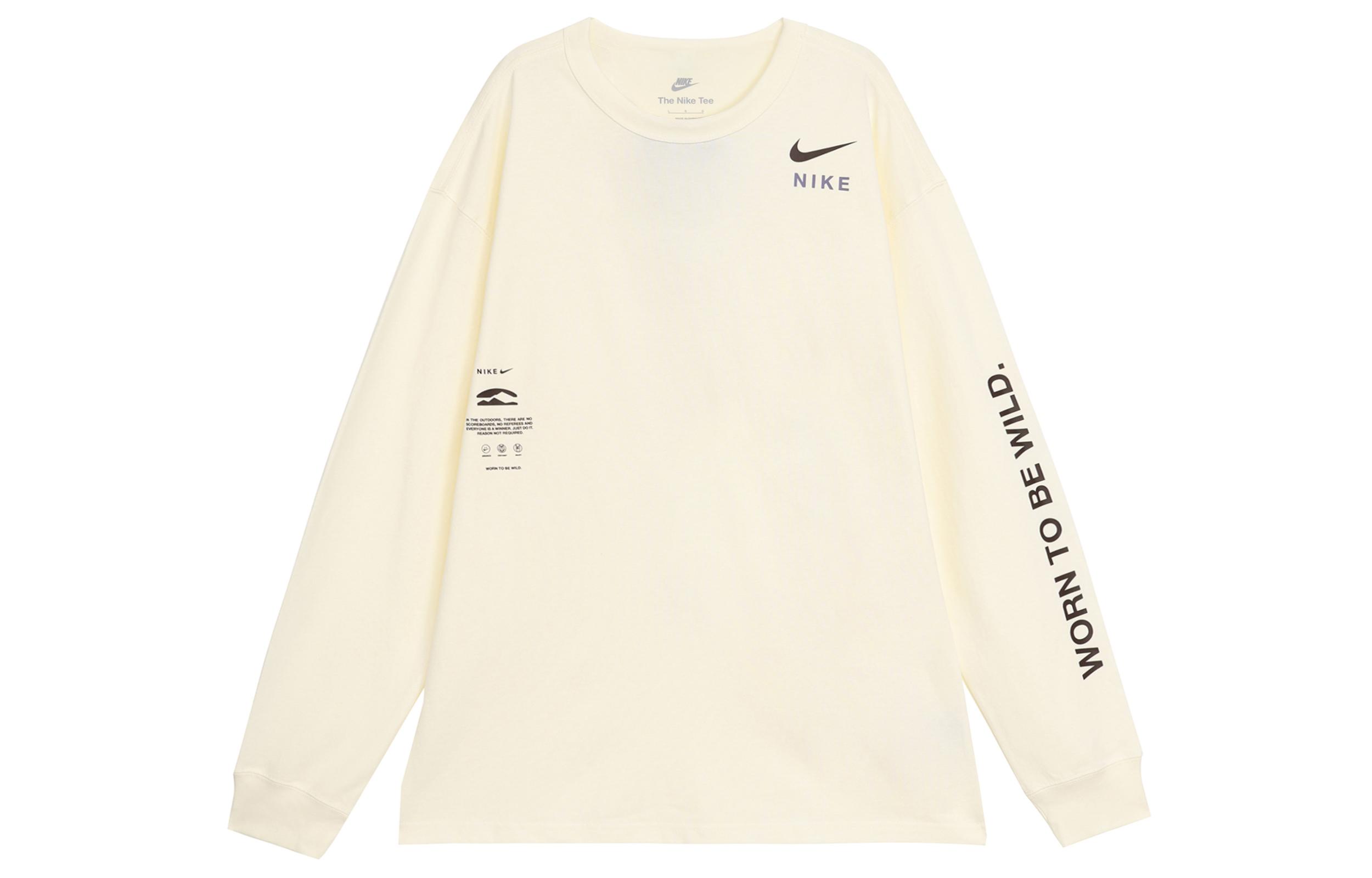 Nike T Shirts Men s Sail White Crew Neck Moderate Straight Fit HF6173-133 XXL