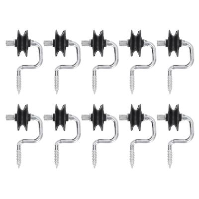 Paquete de 10 Accesorios Frontales para Valla Electrónica de Campo Tornillo Autorroscante Aislante de Esquina