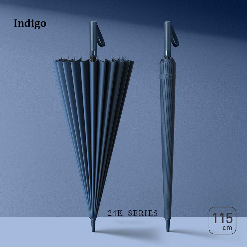 

Полуавтоматический прямой зонт со шнурком для мужчин, деловой зонт с матовой ручкой, прочный ветроустойчивый женский зонтик