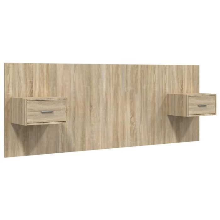 VidaXL Headboard with Cabinets Sonoma Oak Engineered Wood 3115678