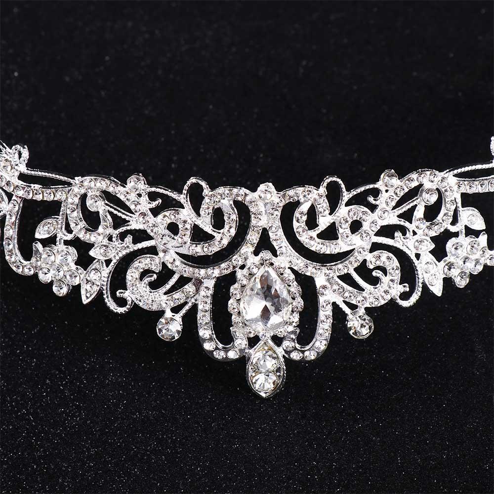 Retro Princess Crown Alloy Diamond Crown Crystal Crown Wedding Jewelry Korean Style Bridal Headwear Bridal Crown Women Tiara