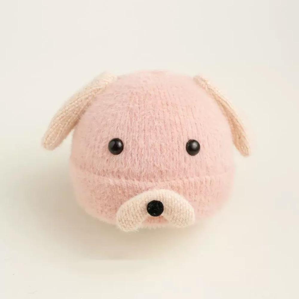 

Thickened Bonnet Wool Pullover Hat New Beanie Cap розовый