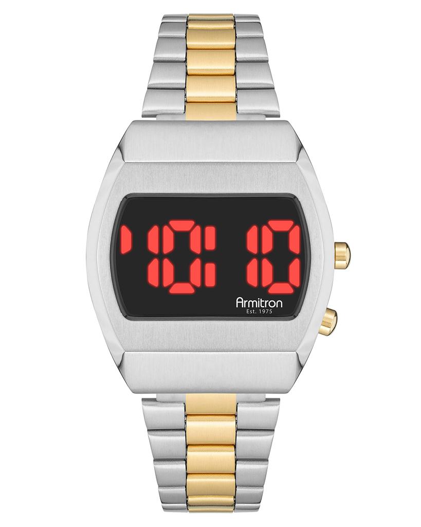 Armitron Sports Retro Digital Pulseira Relógio Digital Masculino, 40/8475, Bicolor/Vermelho, Relógio, 40/8475.