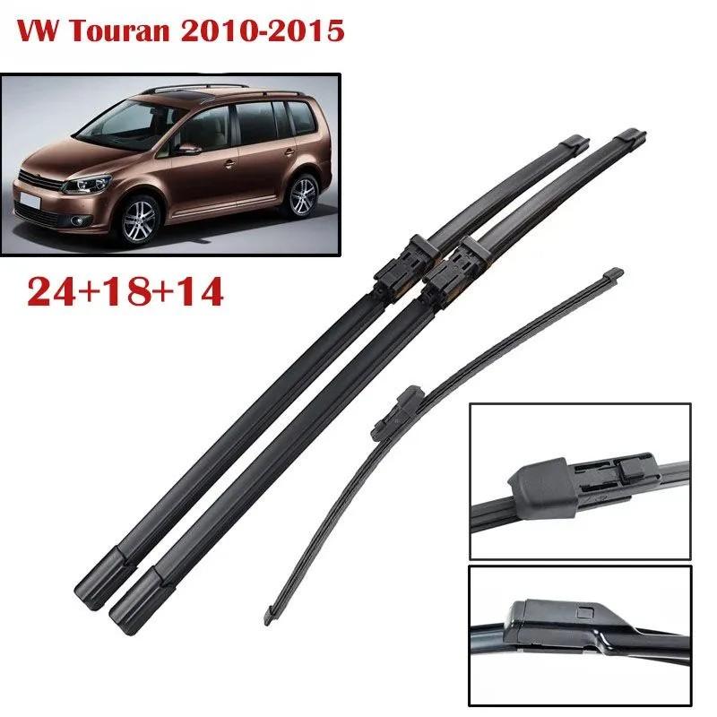 24"+18"+14" Front & Rear Wipers for VW Touran, Golf Plus Mk6, Caddy Mk3, Sharan 7N, Jetta Mk6