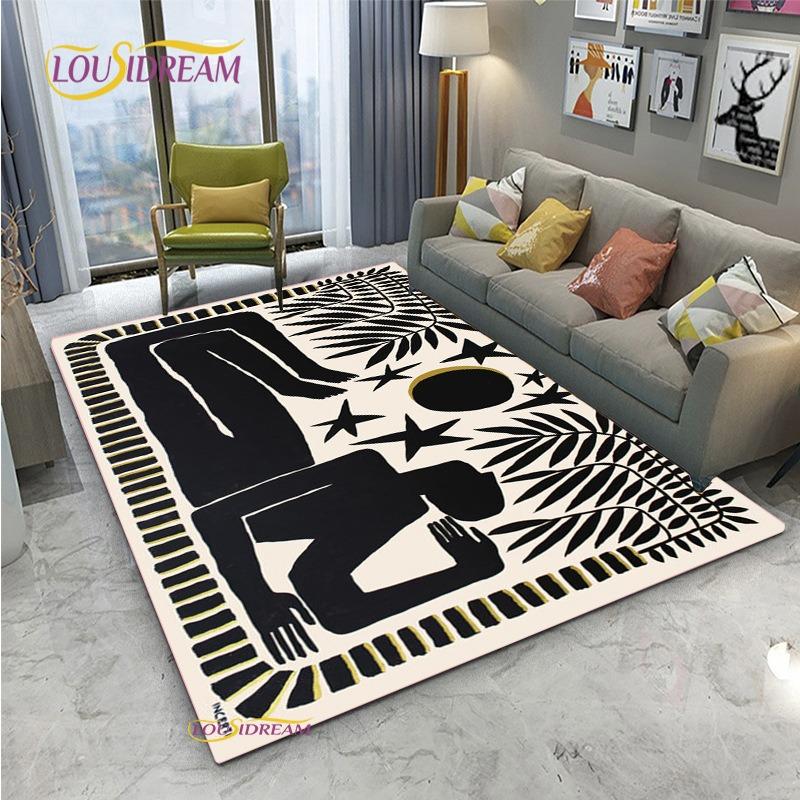 Vintage Black Gothic Skull Damask Halloween Area Rugs Carpet Bedroom Washable Cartoon Doormat Home Decor Rug Non-slip Floor Mat