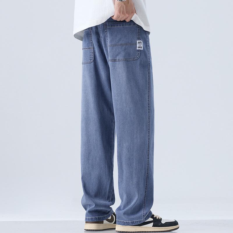 

Fengshe Мужские нишевые модные свободные рваные жаккардовые джинсы на весну и осень 36