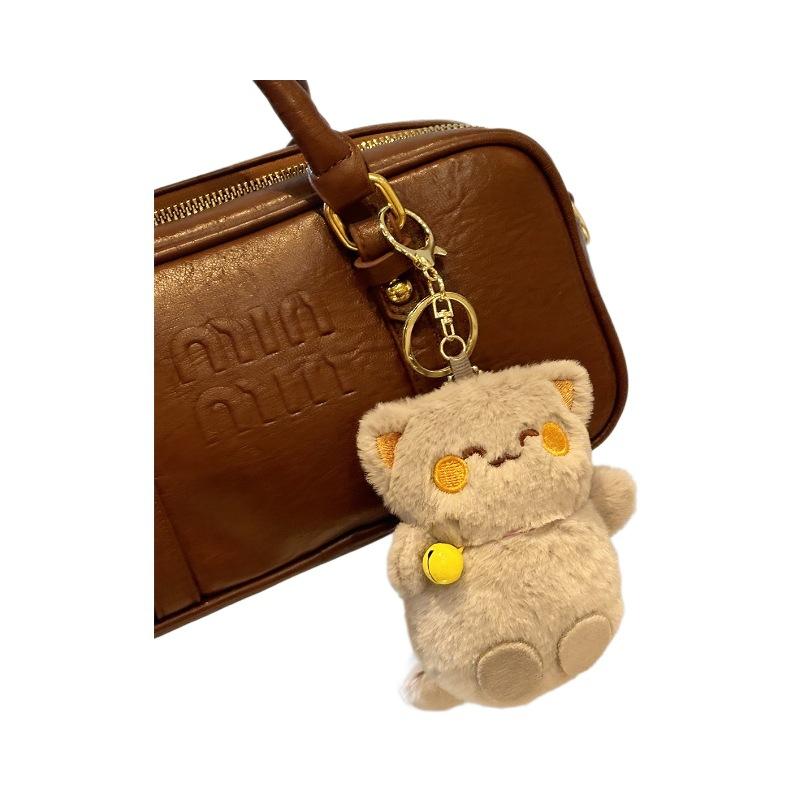 

Bell Lucky Cat Plush Doll Pendant Keychain Toys Small Doll Accessories Birthday Gift Rag Doll Chain
