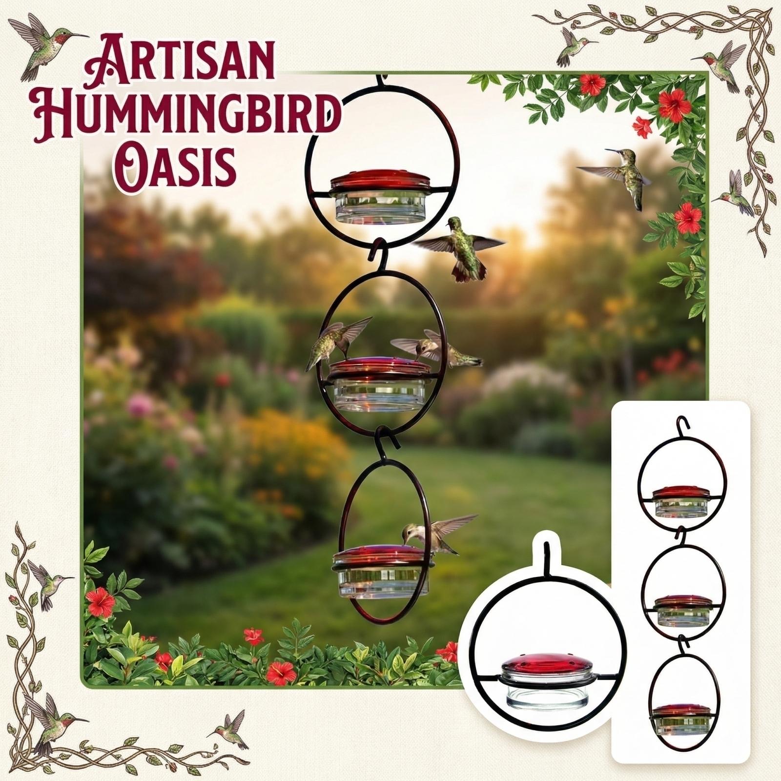 

Металлическая подвесная кормушка One Size красный