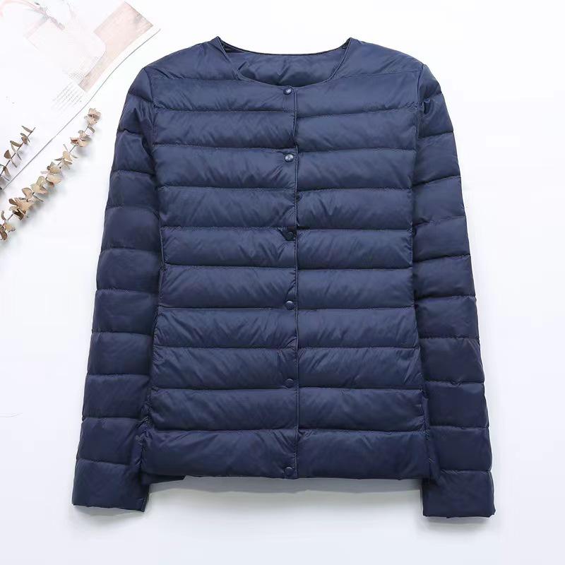Women's Luxury European Lightweight White Duck Down Jacket - Warm, High-Quality Layering Coat