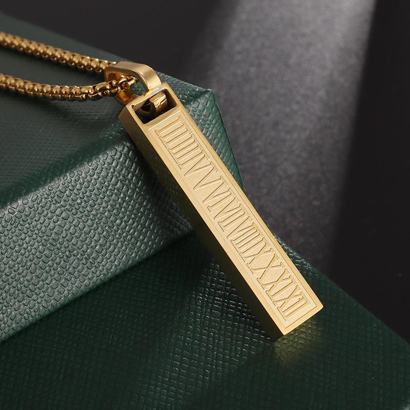 New Fashionable Mens Personalized Roman Numeral Three Dimensional Pendant