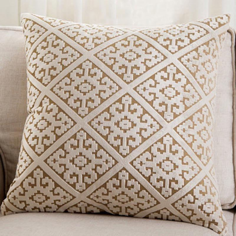 

Lin Fleurs Vintage Coton Taie Oreiller Housse De Coussin Maison Décor Sofa Beige