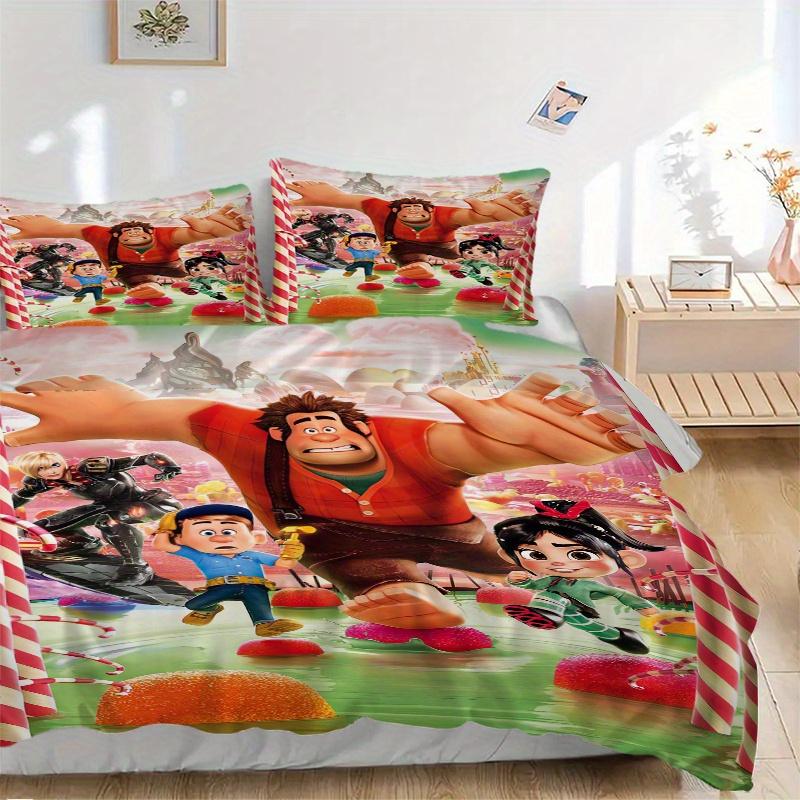 

3pcs Wreck It Ralph 2 Design Printed Bedding Set, Soft and Comfortable Quilt Cover for Bedroom, Guest Room Q100 135x200cm