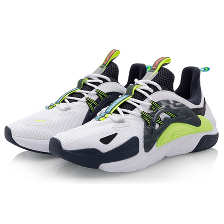 Li Ning Spark Breathable And Lightweight Low top Sports Casual Shoes Men's White Blue Black AGLQ057-1