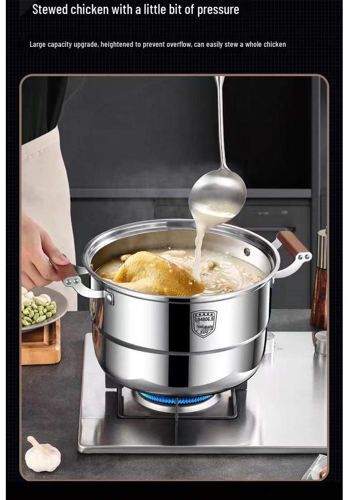 316 Stainless Steel Multi-Layer Steamer Pot - High Capacity, Food Grade, Thick Design