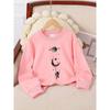 European sizes Crewneck Sweatshirt for Kids Featuring an Astronaut Floating Among The Moon And Stars. Perfect for Sports And Casual Outings