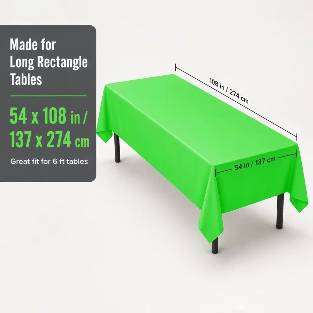 Thickened Fluorescent Tablecloth Solid Color Macaron Table Cover Disposable Tablecloth Bar Decor