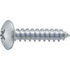 TRUSCO Truss Head Tapping Trivalent M3 X 93 X 10PK Screws, White, 20, Pieces, B742-0320 (Case Sold)