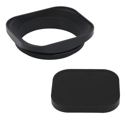Haoge LH-B55T 55mm Square Metal Screw-In Lens Hood with Cap for Leica APO-Summicron-M 90mm F/2 ASPH, E55 Summicron-R 50mm F/2, E55 Summilux-R 50mm F/1