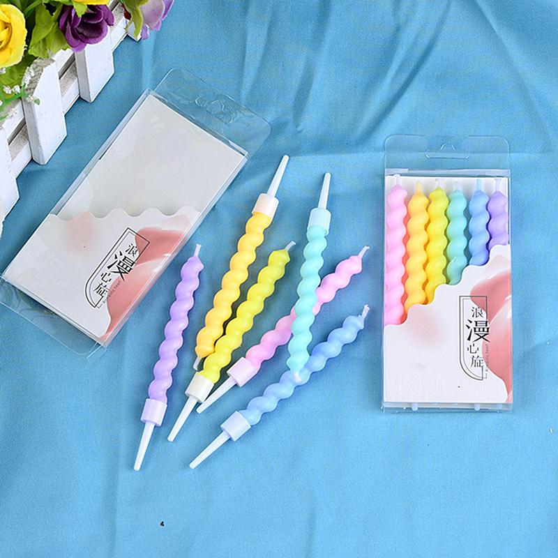 Romantic Heart Thread Candle Creative Party Cake Art Candle Cartoon Birthday Romantic Colorful Fresh Baking Decoration