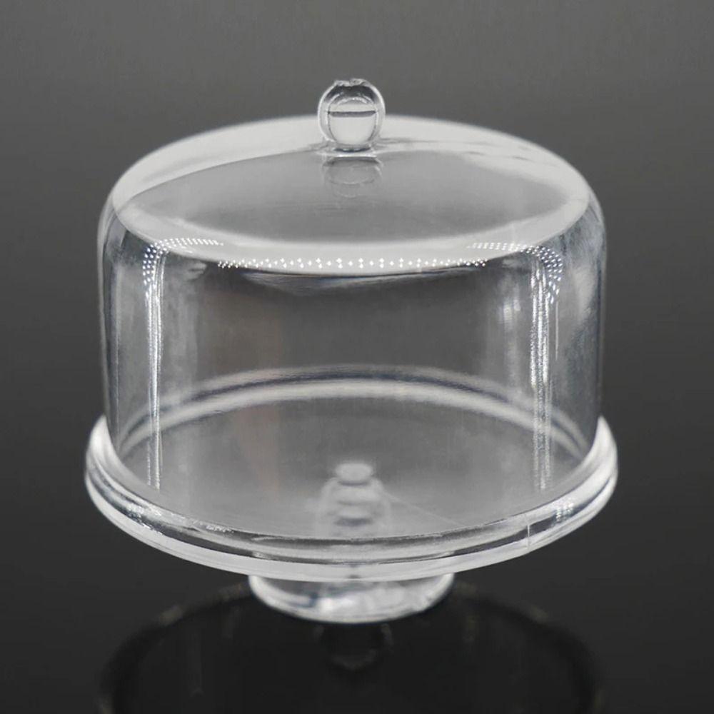 Mit Deckel Puppenkuchenständer Dessertpfanne Miniatur-Kuchenständer Kuchen-Display-Platte Küchenspielzeug