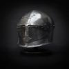 Sugarloaf Helmet with Stand 14th Century Crusader Knight Armor Medieval Visored Helmet with Steel Cross LARP SCA Reenactment Gift