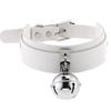 DIEZI Harajuku Bílý PU Kožený Kroužkový Choker Náhrdelník Pro Ženy Muže Vintage Gotický Hip Hope Nastavitelný Límcový Náhrdelník Šperky