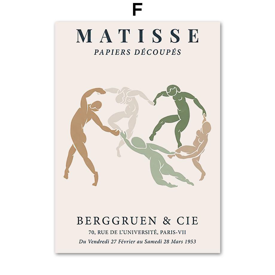 Minimalism Abstract Woman Posters Wall Art Canvas Painting For Living Room Home Decor Matisse Green Leaf Flower Modern