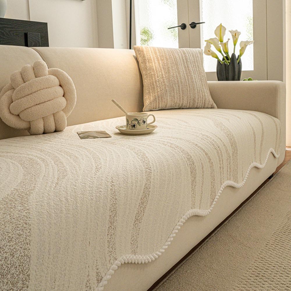 Summer Sofa Cushion Cover Ice Silk Non Slip Sofa Pad Cool Mat for Living Room