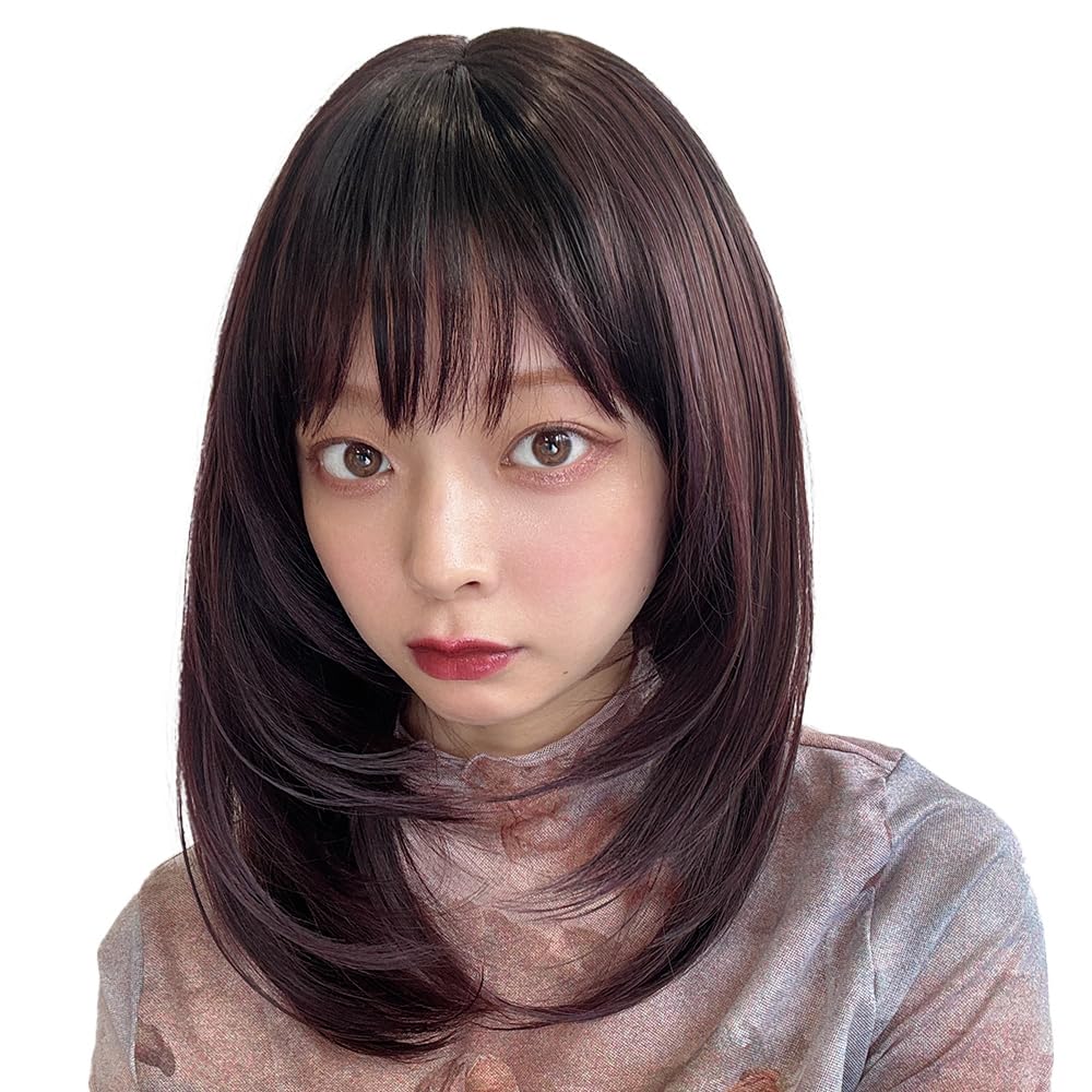 

AQUADOLL Wig, Medium/Semi-Long, Layered, Inner Mesh, Full Wig, One Size Fits Most, E3-Z. Chocolate Lavender Pudding, wg352E3-Z