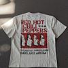 Men's Vintage Distressed Red Hot Chili Peppers Abstract Pattern T-Shirt