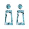 New Fashion Trapezoid Women's Dangle Earrings Leopard Print Acrylic Acetic Acid Sheet Geometric Circle Square Long Drop Earrings
